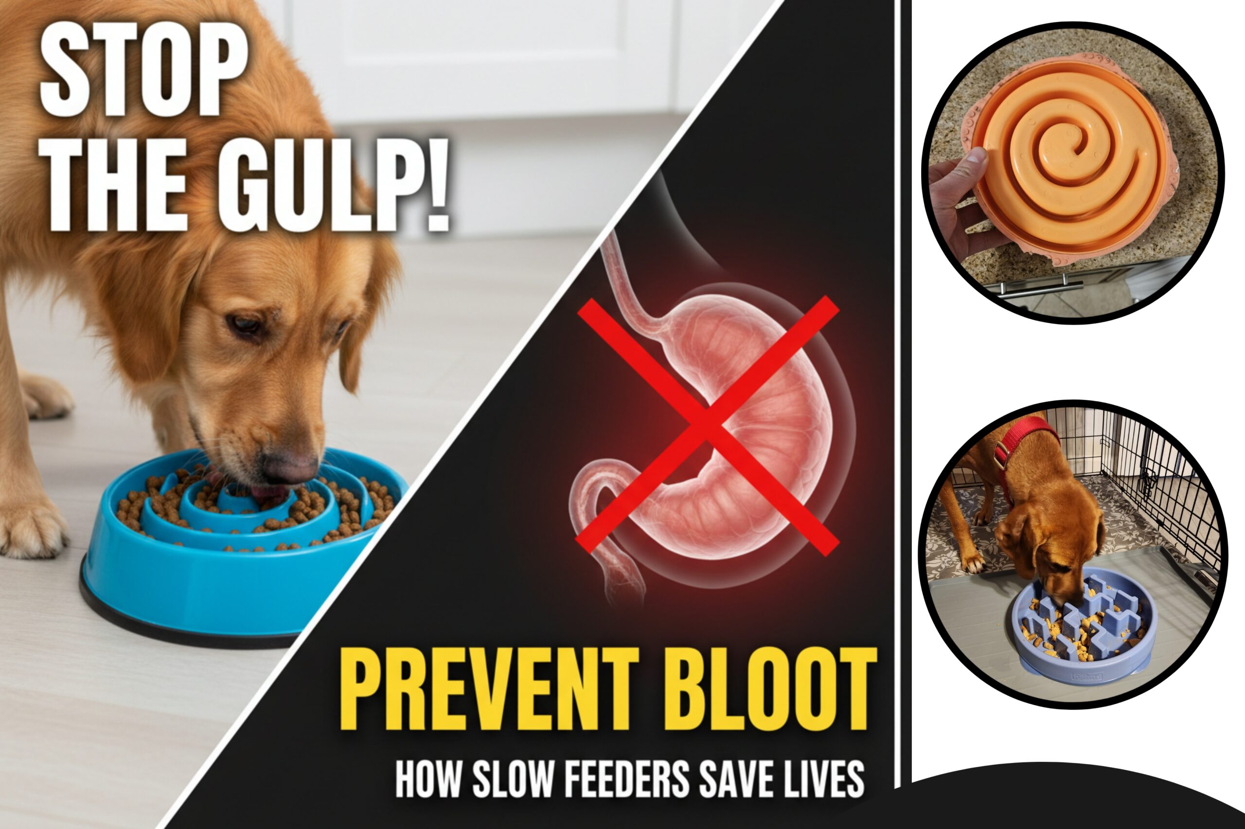 Stop the Gulp: How a Slow Feeder Bowl Can Prevent Deadly Bloat in Your Dog